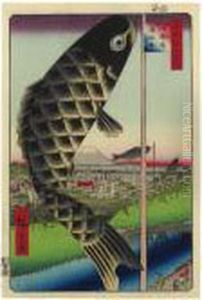````suidobashi Surugadai' (suido
 Bridge On The Suruga Heights) From The Series 'edo Meisho Hyakkei' (one
 Hundred Famous Views Of Edo) by Utagawa or Ando Hiroshige