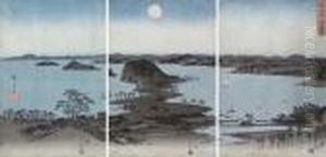 Buyo Kanazawa Hassho Yakei by Utagawa or Ando Hiroshige