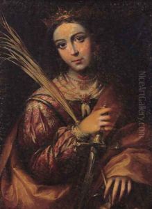 Saint Catherine by Bartolome Esteban Murillo