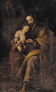 Saint Joseph and the Christ Child 3 by Bartolome Esteban Murillo