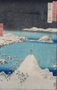 Shisaku In Iki Province by Utagawa or Ando Hiroshige