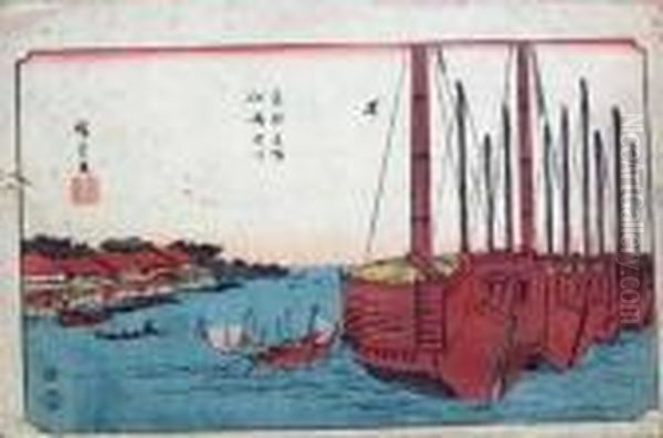 Fukagawa Tsukudajima From Toto Meisho - view 1