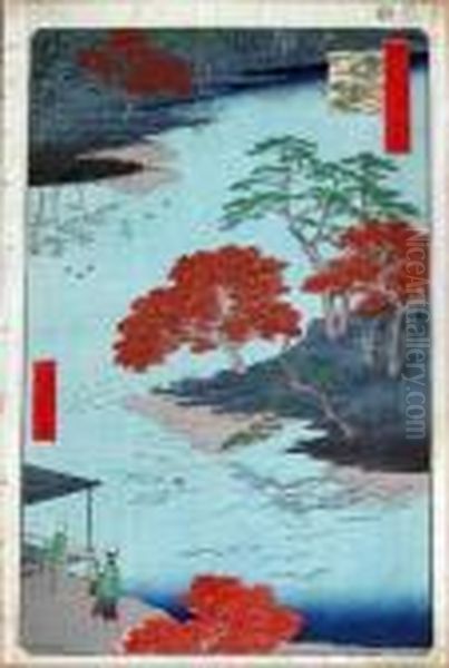 Ukechi Akiba No Keidai From Meisho Edo Hyakkei - view 1