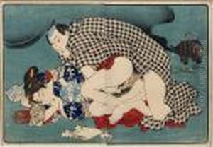 Kochankowie by Utagawa or Ando Hiroshige