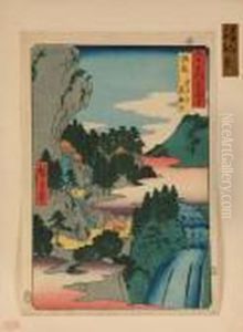 Mountainous Landscape by Utagawa or Ando Hiroshige