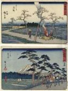Tokaido Gojusantsugi (the Fifty-three Stations Of The Tokaido) [the"reisho" Tokaido] by Utagawa or Ando Hiroshige