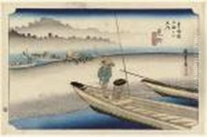 Mitsuke, Tenryugawa Zu by Utagawa or Ando Hiroshige