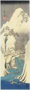 Fujikawa Sekkei (fuji River In Snow) by Utagawa or Ando Hiroshige