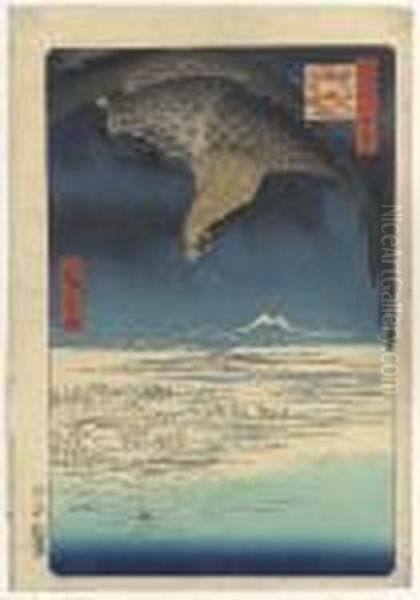 Fukagawa, Susaki, Juman-tsubo 
(one Hundred Thousand-tsubo Plain Atsusaki, Fukagawa), From The Series 
Meisho Edo Hyakkei (one Hundredviews Of Famous Places Of Edo) - view 1