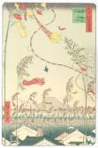 The City Flourishing by Utagawa or Ando Hiroshige
