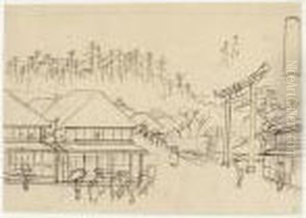 Fujisawa, Goju San Tsugi No Uchi. Un Des Cinquante-trois Relais Sur La Route Du Tokaido. - view 1