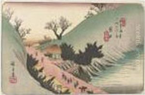 Annaka. Sixieme Relais by Utagawa or Ando Hiroshige