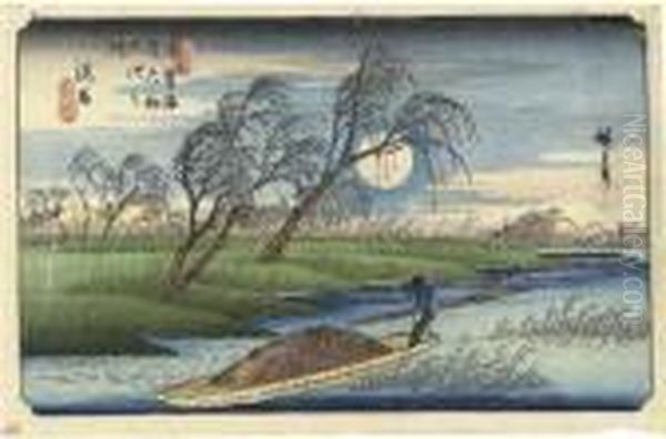 Seba, Station 32, From The 
Series Kisodaido Rokujukyutsugi No Uchi(the Sixty-nine Stations Of The 
Kisokaido) - view 1
