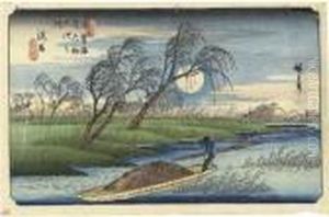 Seba, Station 32, From The 
Series Kisodaido Rokujukyutsugi No Uchi(the Sixty-nine Stations Of The 
Kisokaido) by Utagawa or Ando Hiroshige