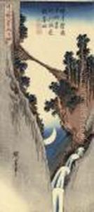 Yumiharizuki (crescent Moon) by Utagawa or Ando Hiroshige