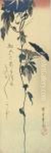 A Bird-and-flower Print (kacho-e) by Utagawa or Ando Hiroshige