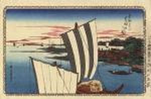 Shibaura Shiohi No Zu by Utagawa or Ando Hiroshige
