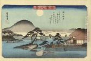 Seto Shugetsu (autumn Moon, Seto) by Utagawa or Ando Hiroshige