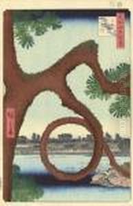 Ueno Sannai, Tsuki No Matsu ("moon-pine," Ueno Temple Precincts) by Utagawa or Ando Hiroshige