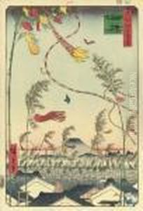 Shichu Han'ei, Tanabata Matsuri (town Prosperous With Tanabata Festival) by Utagawa or Ando Hiroshige
