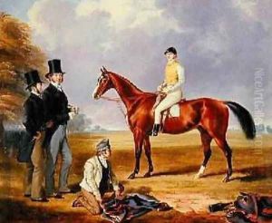 Dr Fothergill Rowlands of Nantyglo on Tom Llewelyn Brewers Horse Bold Navy 1847-51 by James Flewitt Mullock