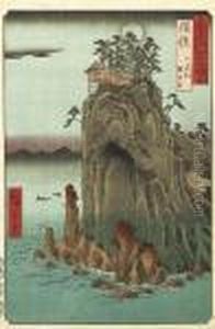 Bingo, Abumon Kannondo (kannon Hall, Abumon Temple, Bingo Province) by Utagawa or Ando Hiroshige