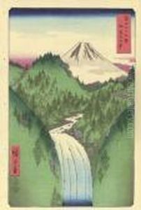 Izu No Sanchu (in The Mountains In Izu) by Utagawa or Ando Hiroshige