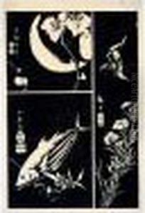 Harimaze-e A Trois Sujets by Utagawa or Ando Hiroshige