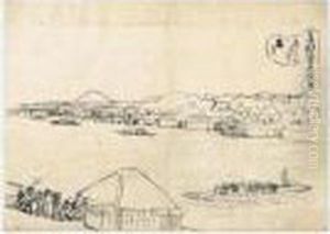 Le Retour De La Foire D'asakusa. Dessin Preparatoire