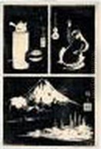 Harimaze-e A Trois Sujets by Utagawa or Ando Hiroshige