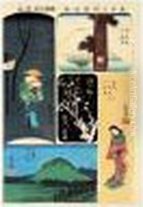 Harimaze-e A Cinq Sujets by Utagawa or Ando Hiroshige