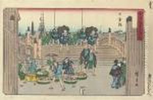 Twenty-six Prints From The Series Tokaido Gojusan Tsugi No Uchi by Utagawa or Ando Hiroshige