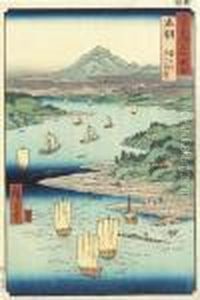 Two Prints, Inokashira No Ike, Benten No Yashiro by Utagawa or Ando Hiroshige