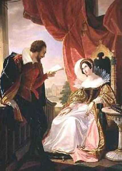 Torquato Tasso reading a poem to Leonora dEste - view 1