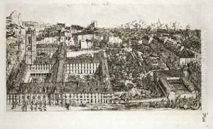 College Henri IV and the Lycee Napoleon 1864 by Charles Meryon
