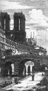 The Petit Pont 1850 by Charles Meryon