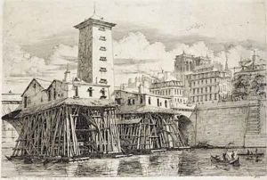 The Pump Notre Dame 1852 by Charles Meryon