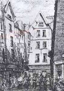 The Rue Pirouette 1860 by Charles Meryon