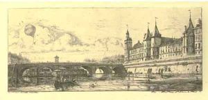 Le Pont-au-Change, Paris by Charles Meryon