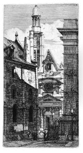 St. Etienne du Mont, Paris by Charles Meryon