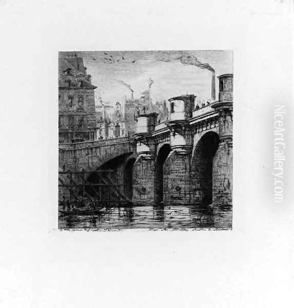 Le petit Pont, Paris by Charles Meryon