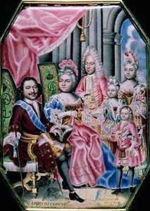 The Family of Emperor Peter I the Great 1672-1725 1717 by Grigory Semyonovich Musikiysky