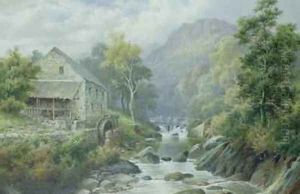 Old Disused Mill Dolgelly by William Henry Mander