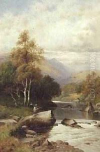 A Quiet Spot in the Festiniog Valley Wales 1909 by William Henry Mander