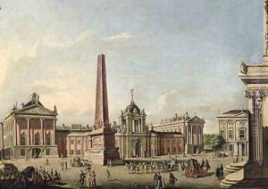View of the Old Market and the Front Gate of the Schloss Sanssouci 1773 by Johann Friedrich Meyer