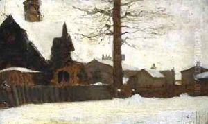 A Winter Scene by Ludwig Munthe