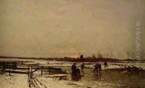 Winter Scene by Ludwig Munthe