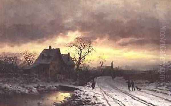 Winter Landscape at Sunset - view 1