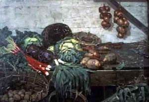 Vegetable Stall 1884 by William York MacGregor