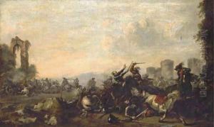 A cavalry skirmish